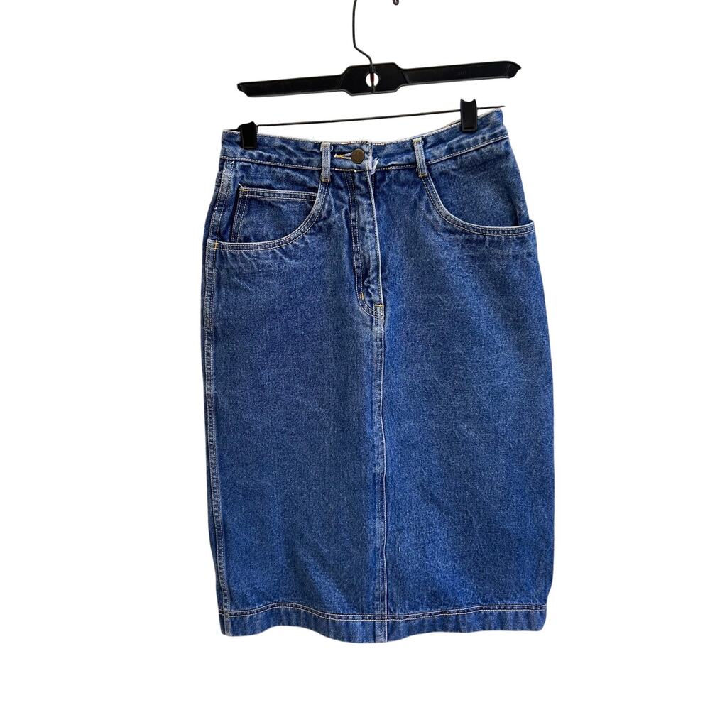 Vintage Valentino Denim Pencil Skirt Size 26”